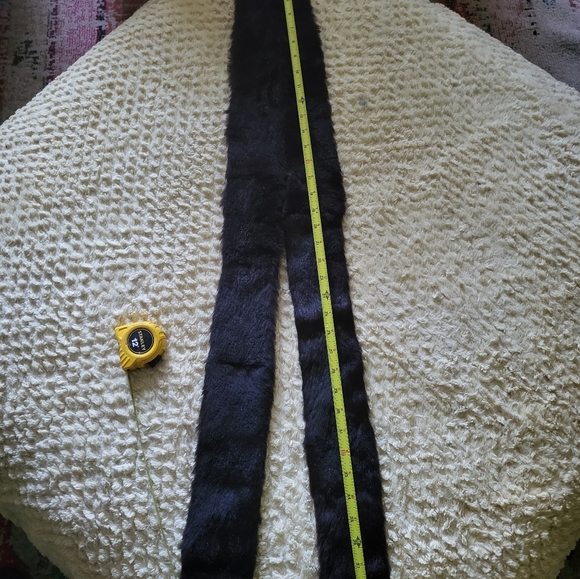 Extra Long Dark Milk Chocolate Rabit fur Scraf. - Picture 4 of 5